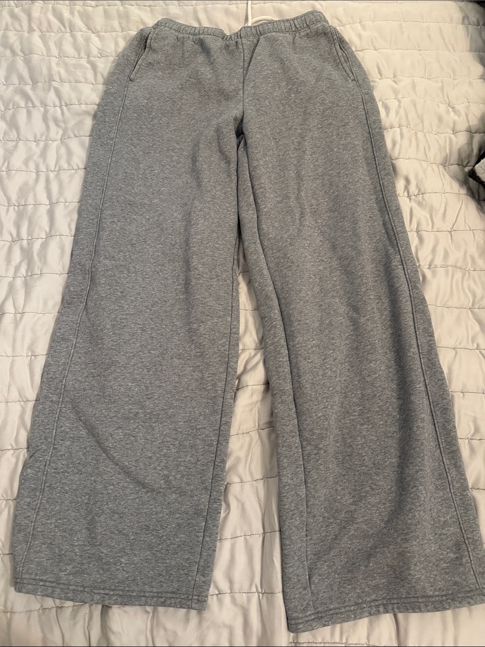 aerie medium long Gray Wide-Leg Track Pants
